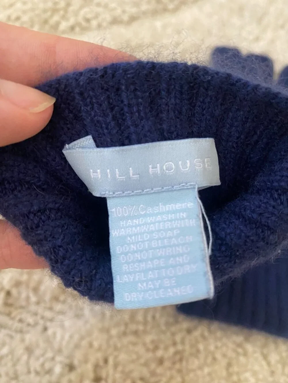 Hill House Cashmere Glovelettes Blue